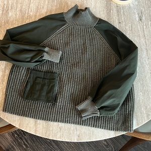 Zara Green Pocket Detail Sweater